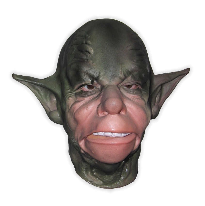 Green Extraterrestrial Creature Latex Mask