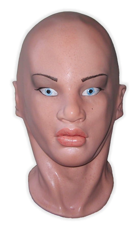 Latex Rubber Human Female Mask Full Head 'Amelie'