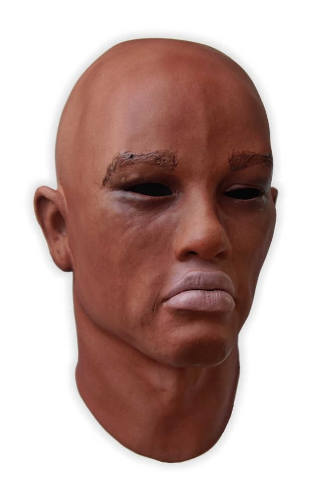 Realistic Face Mask Male Dark Skin 'Jayden'