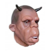 Soft Latex Mask Human Face with Horns
