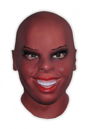 Female Face Latex Mask Black Beauty