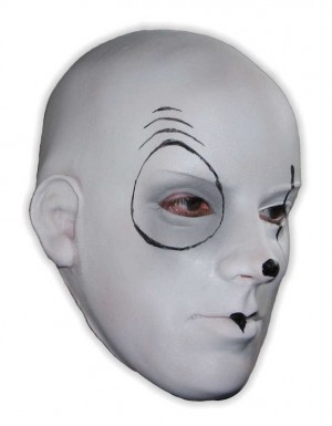 Latex Mask Horror Mime White Face